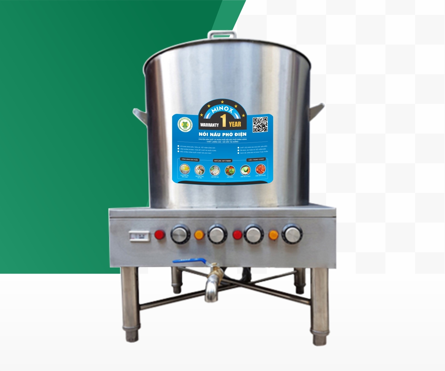 Nồi nấu phở điện 200L