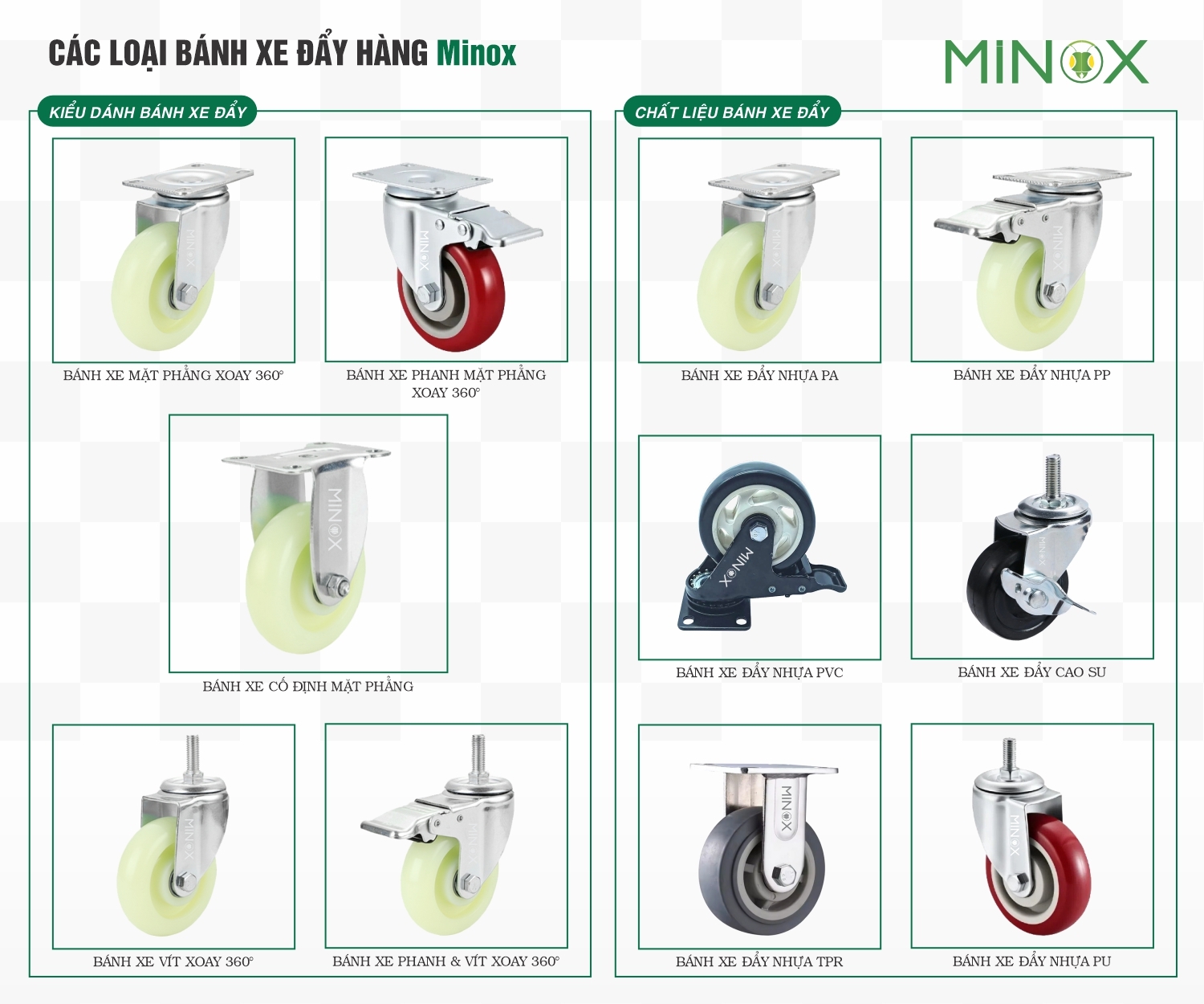 Bánh xe đẩy nồi phở điện