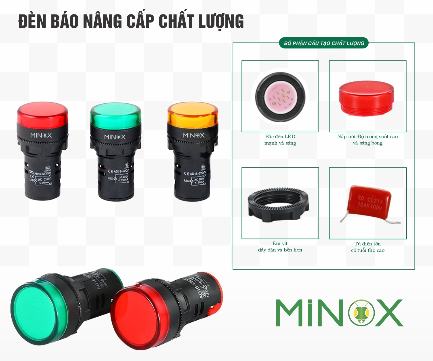 Đèn báo nồi nấu phở điện