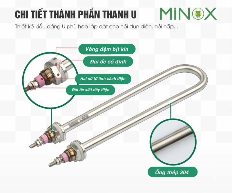 Thanh điện trở U nồi điện đun nước