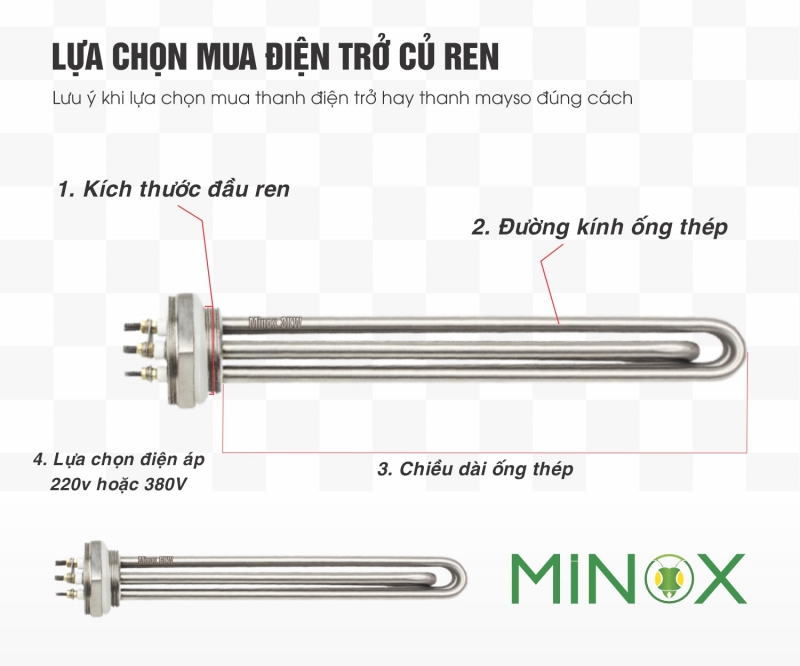 Điện trở củ ren 32 bình năng lượng mặt trời