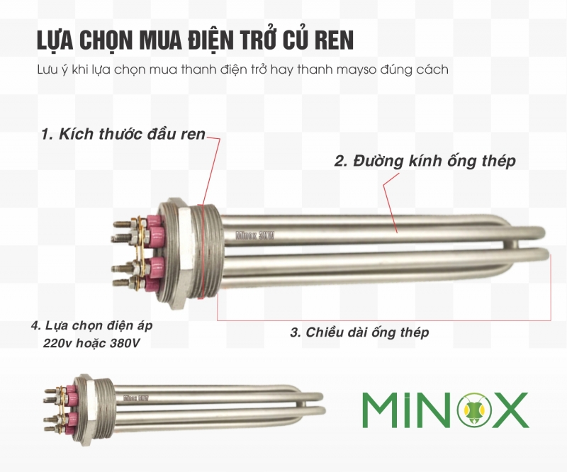 Thanh điện trở củ ren 48 nồi nấu cháo