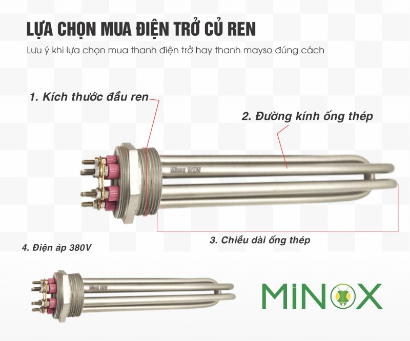 Thanh điện trở củ ren 59 nồi hơi điện