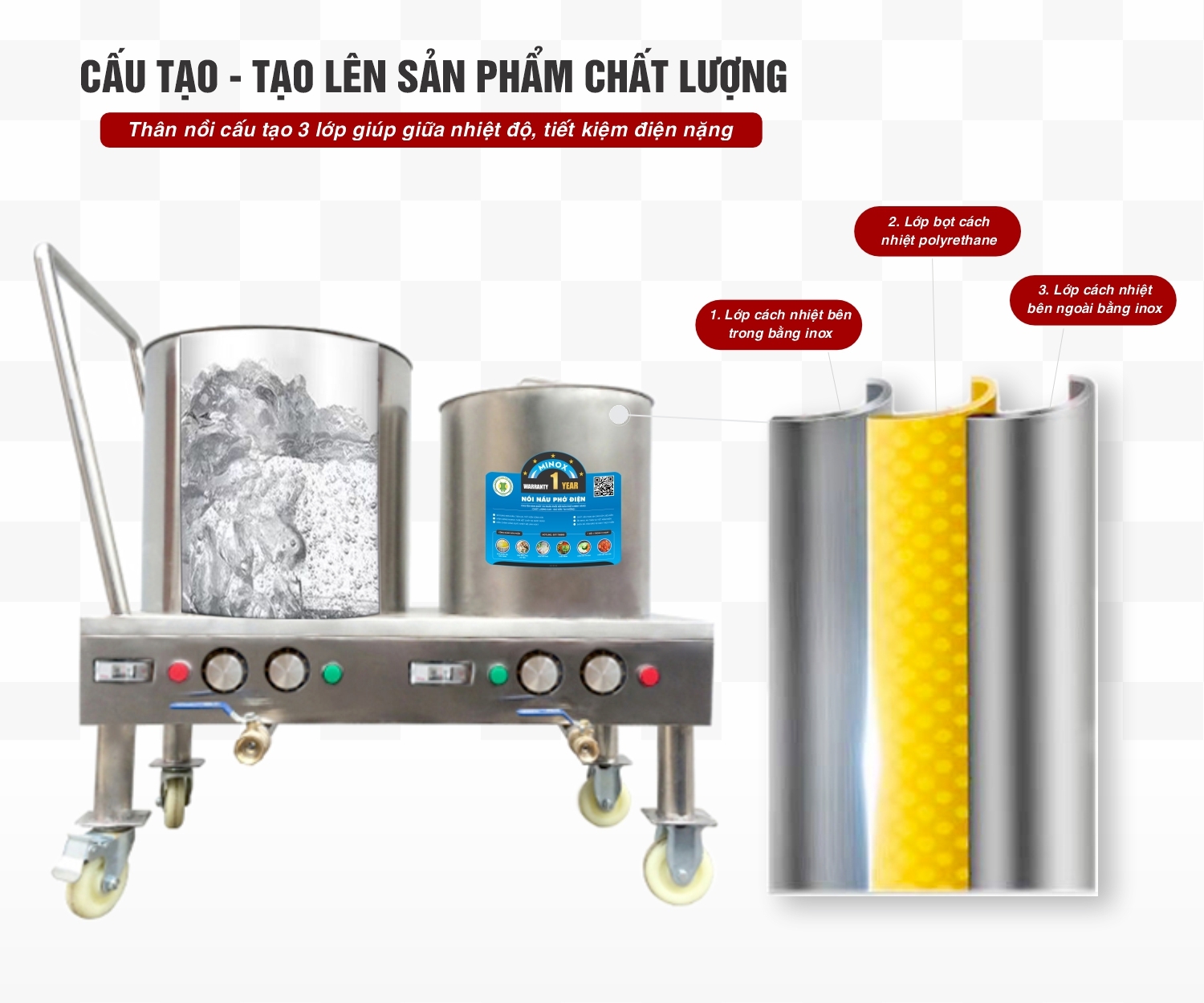 Bộ nồi phở điện 20L - 50L