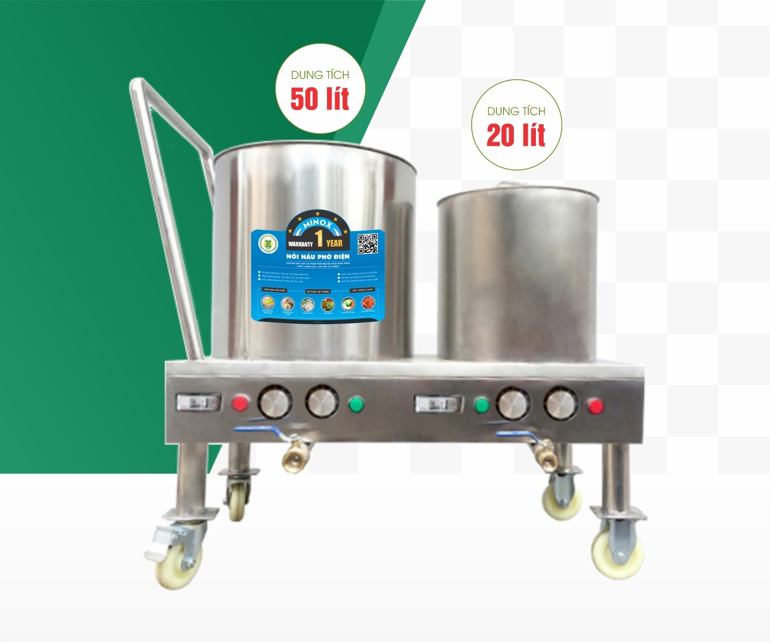 Bộ nồi phở điện 20L - 50L
