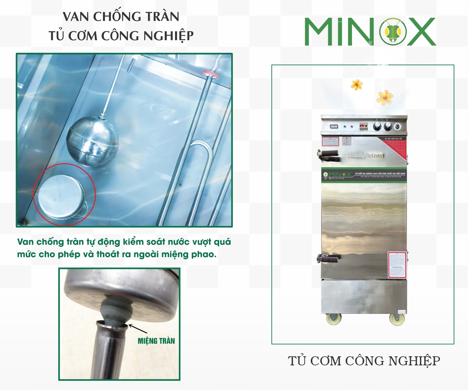 Phao chống tràn tủ nấu cơm
