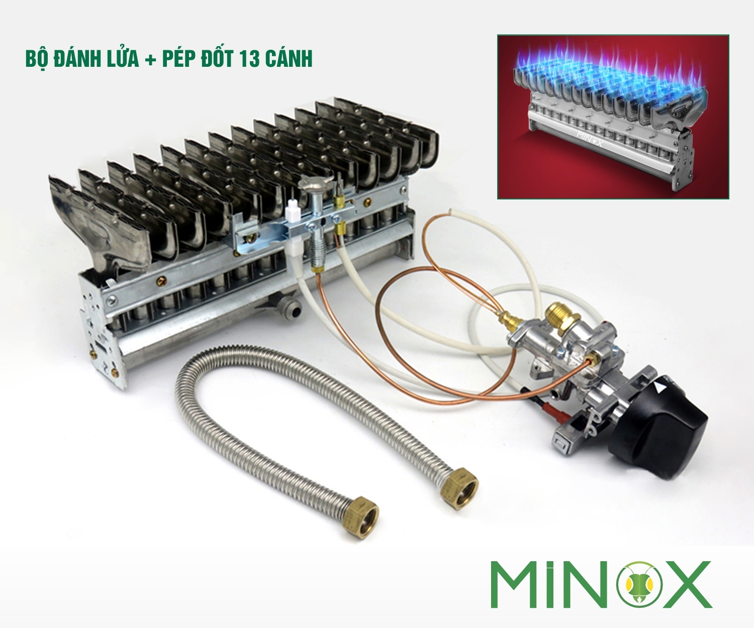 Pép đốt 13 cánh tủ nấu cơm gas