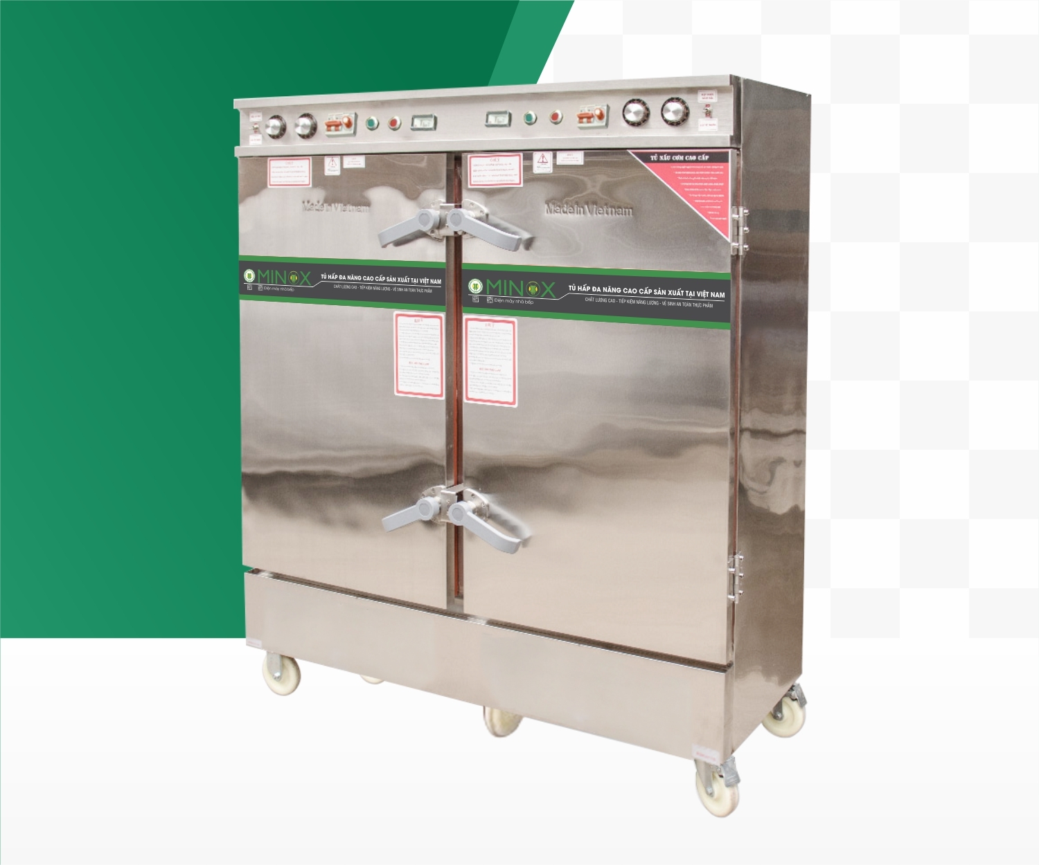 Tủ nấu cơm 24 khay điện hẹn giờ