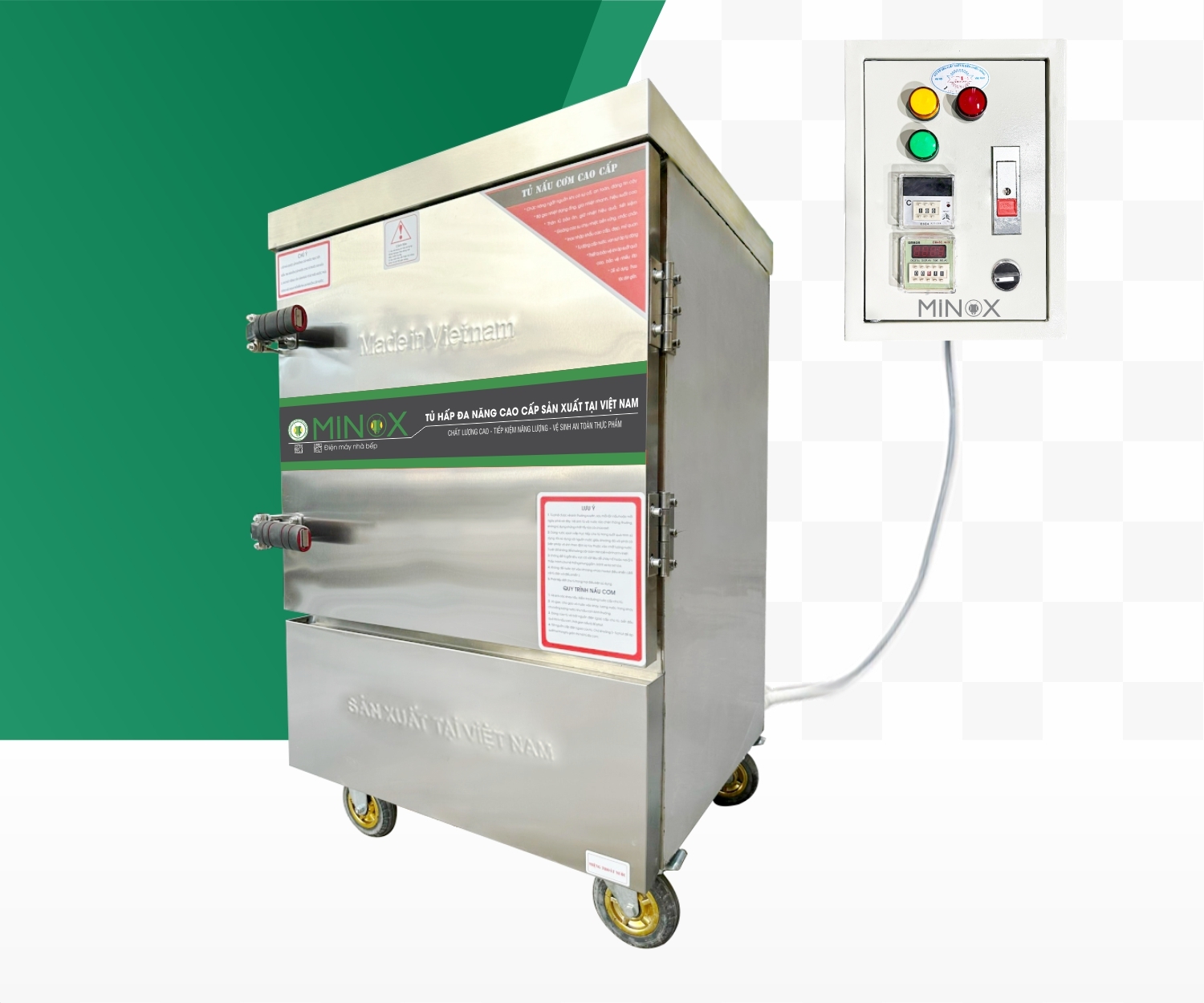 Tủ nấu cơm 6 khay tủ điện rời