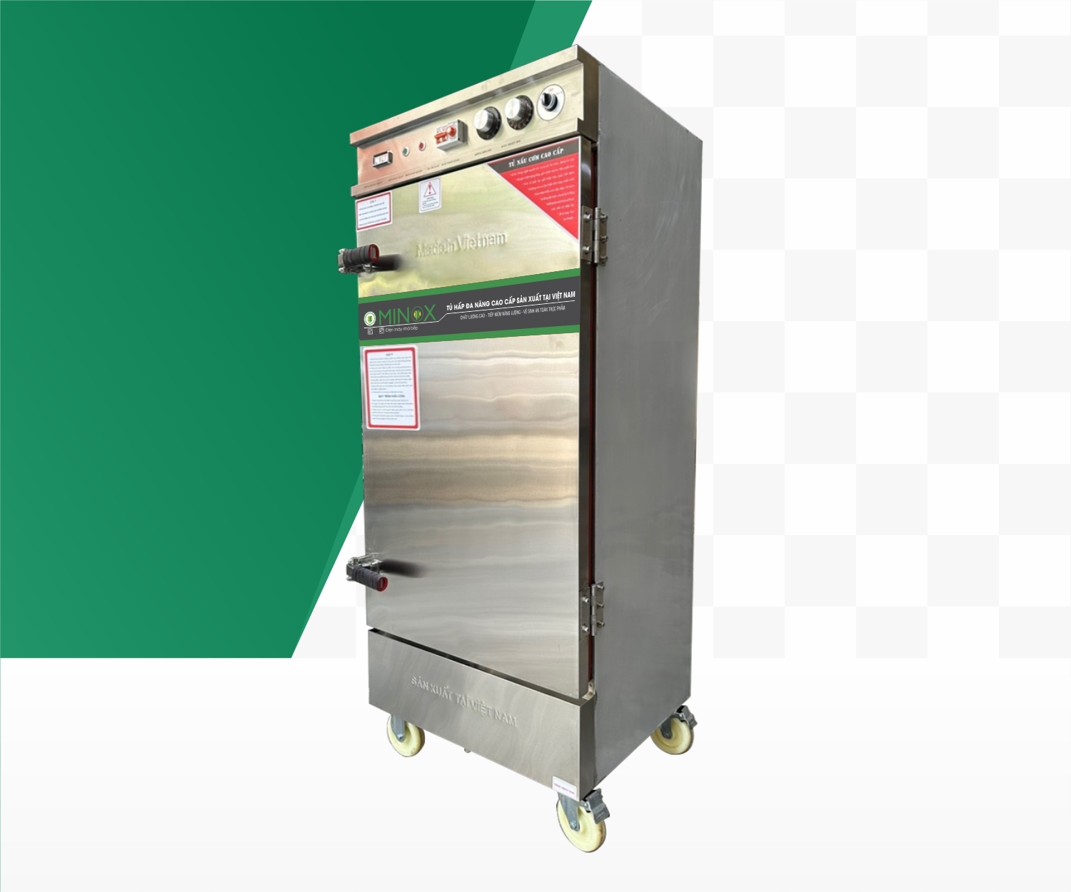 Tủ nấu cơm 12 khay điện hẹn giờ