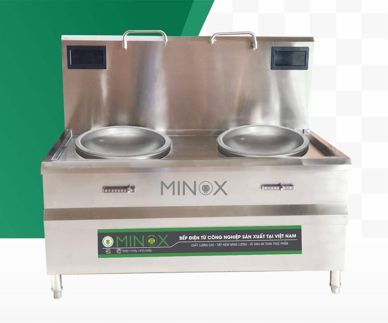 Bếp từ 15kw xào đôi trực tiếp công nghiệp