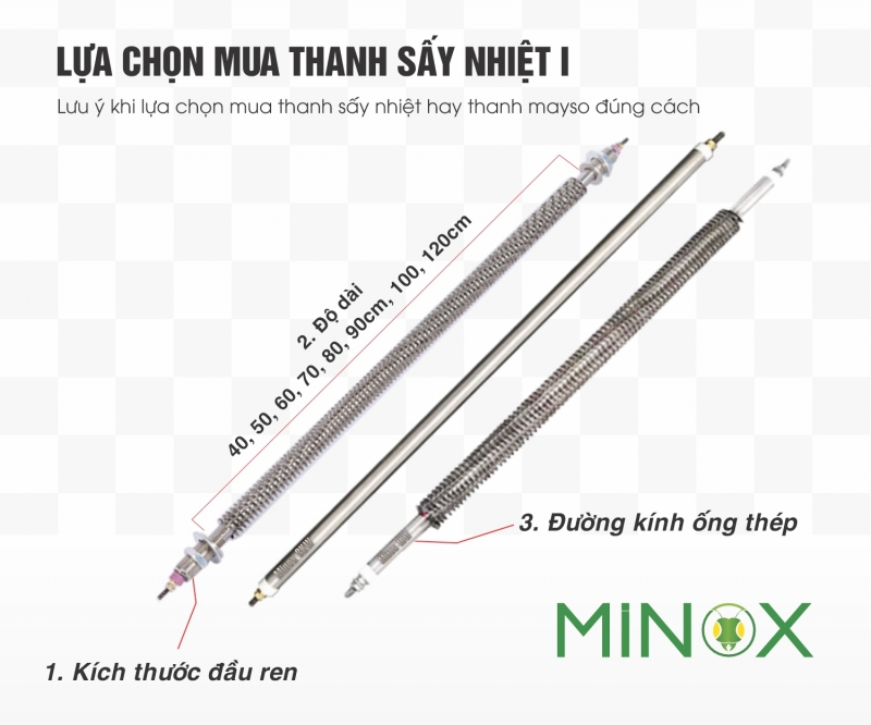 Điện trở I sấy 2kw, dài 70cm 80cm 90cm