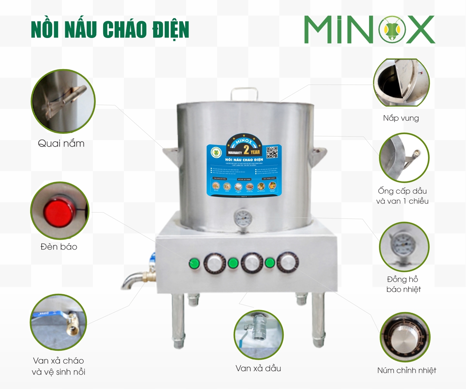 Nồi nấu cháo điện 100L