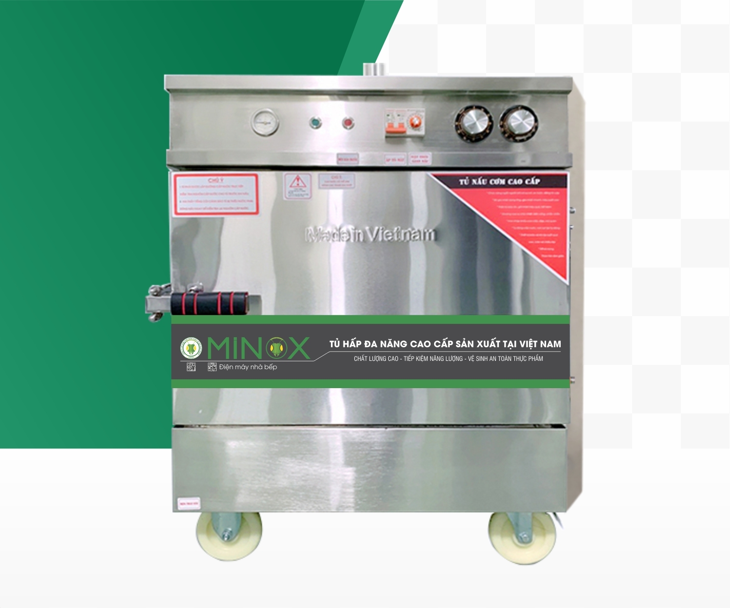 Tủ nấu cơm 4 khay điện hẹn giờ