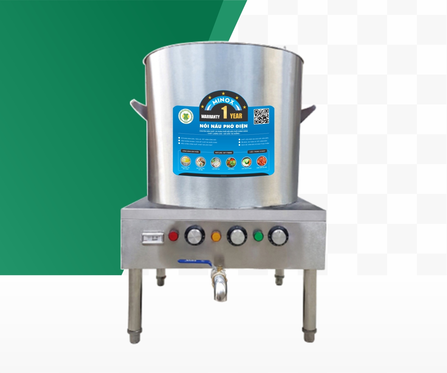 Nồi nấu phở điện 50L