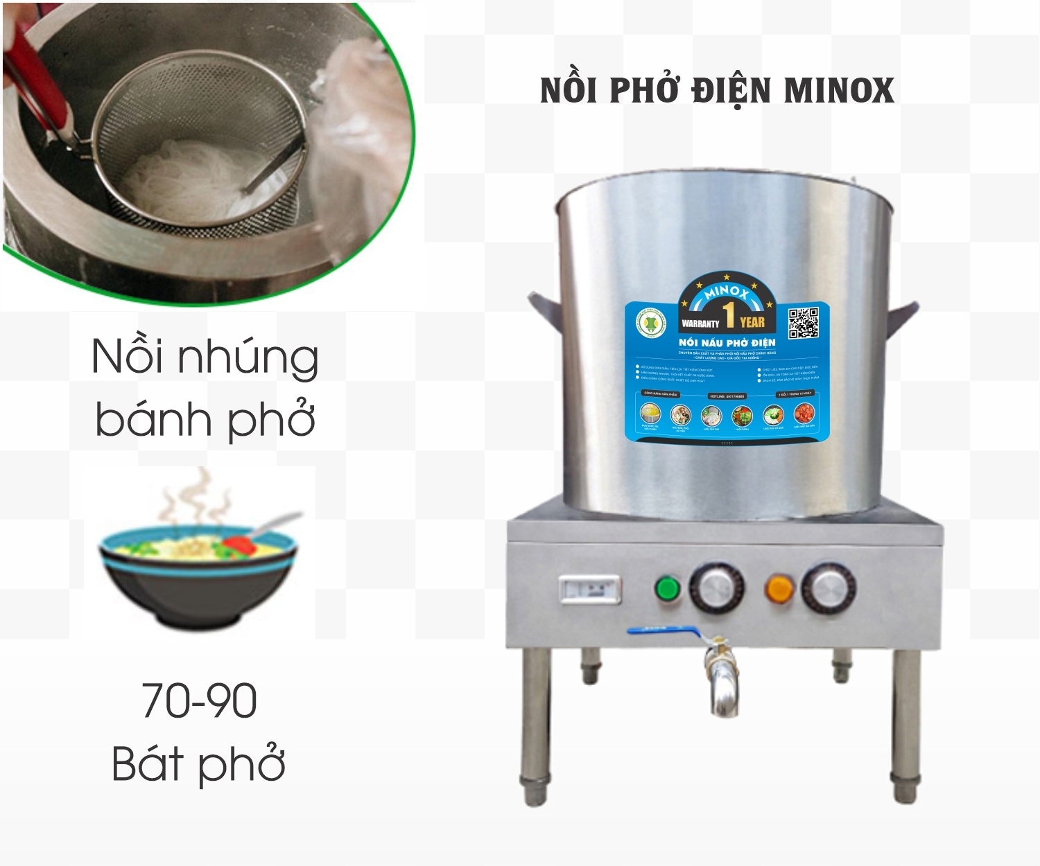 Nồi nấu phở điện 40L