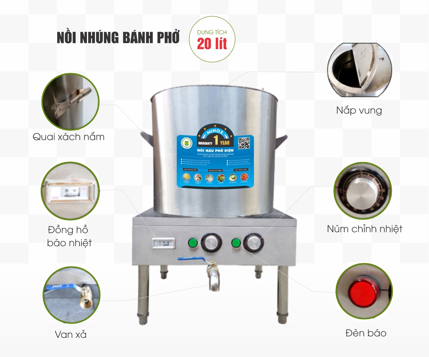 Nồi nấu phở 20 lít