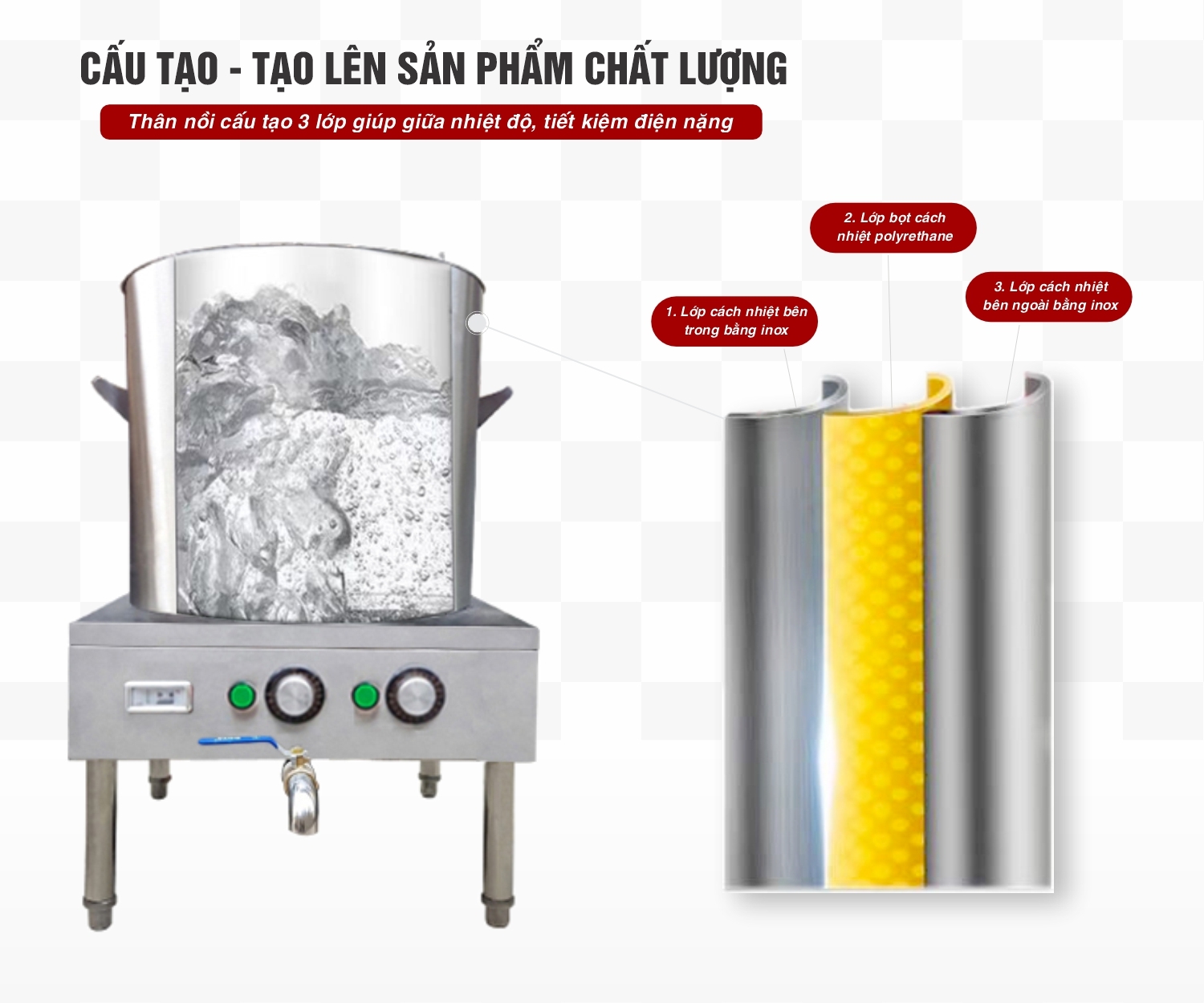 Nồi nấu phở điện 20 lít