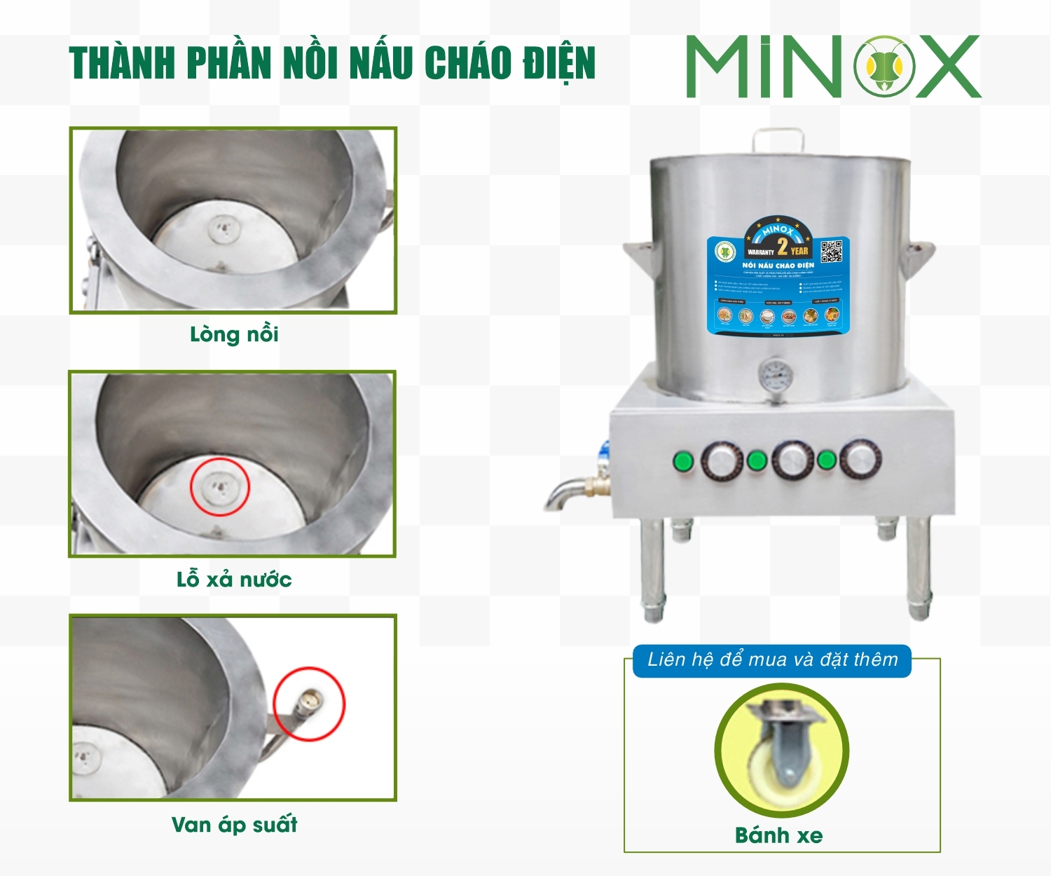 Nồi nấu cháo điện 60L
