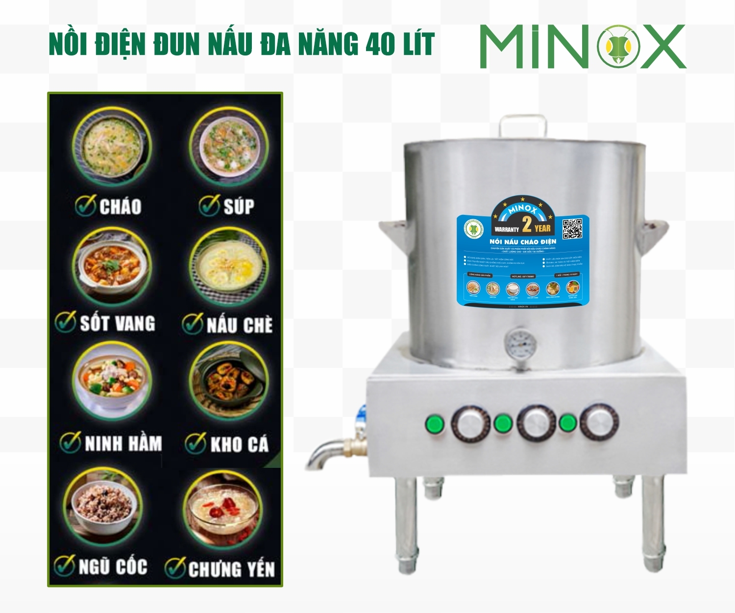 Nồi nấu cháo điện 40L