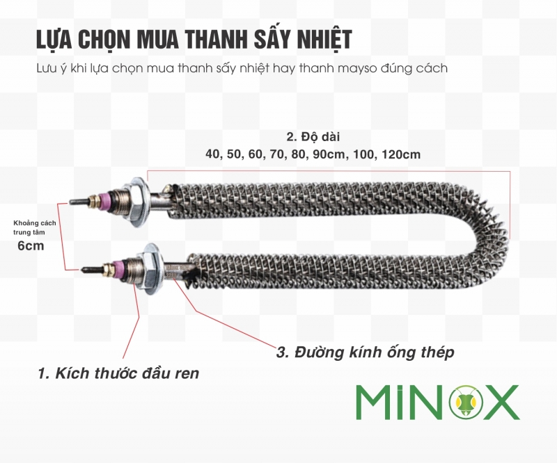 Thanh nhiệt sấy 3kw tủ sấy