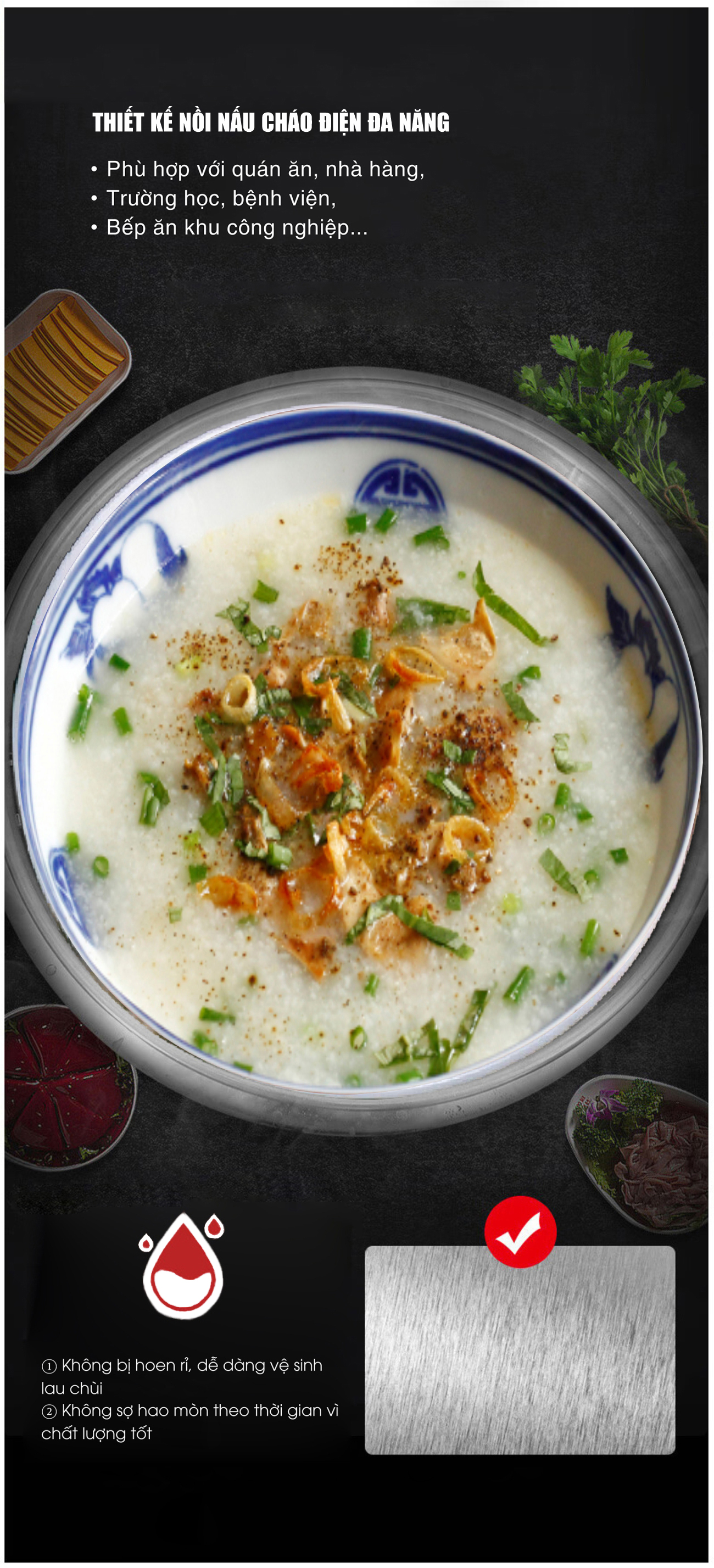 Nồi nấu cháo 100 lít